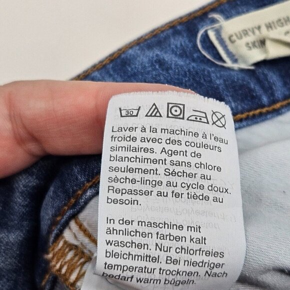 Madewell Curvy High Rise Skinny Crop Jean Medium Wash Women's Size 27 Distressed - Picture 6 of 10